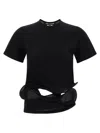Junya Watanabe Sculptural Hem With Wire Structure T-shirt In Black