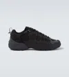 Junya Watanabe Technical Fabric Sneakers With Cage-like Overlay In Black