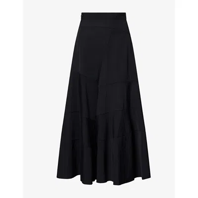 Junya Watanabe Omens Black Wide-leg Ankle-crop Wool Trousers