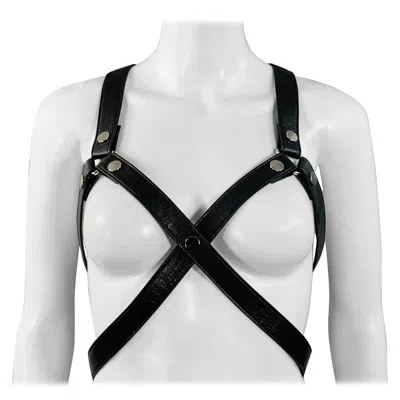Pre-owned Junya Watanabe One Size Black Studded Leather Harness Belt