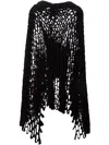Junya Watanabe Open Geometric Cape In Black