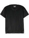 Junya Watanabe Women's Open-knit Crewneck T-shirt In Black