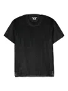 Junya Watanabe Women's Open-knit Crewneck T-shirt In Black