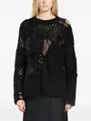 Junya Watanabe Open-knit Sweater In Black