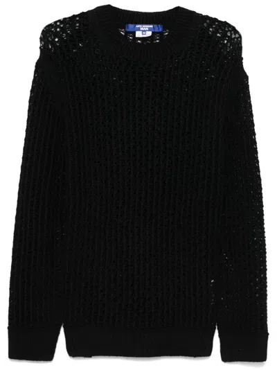 Junya Watanabe Pullover Mit Lochstrickmuster In Black