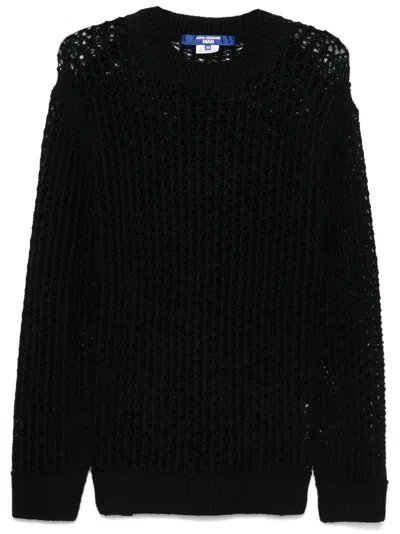 Junya Watanabe Pullover Mit Lochstrickmuster In Black
