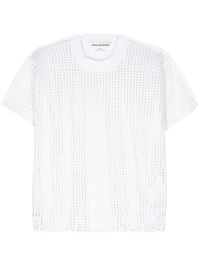 JUNYA WATANABE JUNYA WATANABE OPNE-KNIT CREWNECK T-SHIRT