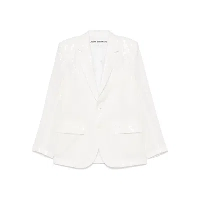 Junya Watanabe Single-breasted Blazer In White