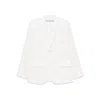 Junya Watanabe Single-breasted Jacket In Sequinned Satin In White