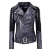 Junya Watanabe Zippered Long-sleeved Leather Jacket In Blue