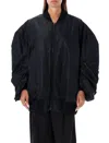 Junya Watanabe Oversized Ribbed Bomber Jacket Pockets In Black