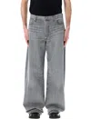 Junya Watanabe Oversized Denim Pants In Gray
