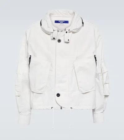 Junya Watanabe Oversized Ripstop Jacket In White