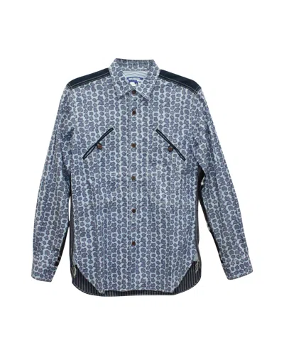 Junya Watanabe Paisley Shirt In Blue Cotton