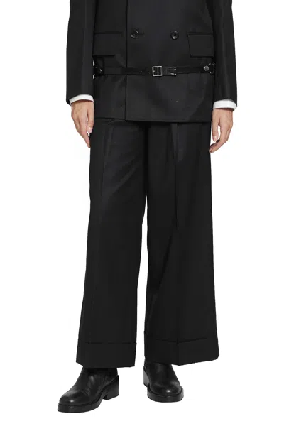 Junya Watanabe Palazzo Trousers In Black