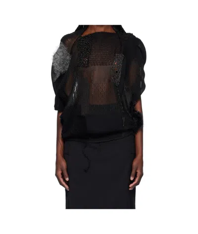 Junya Watanabe Panel Detail Sweater In Black