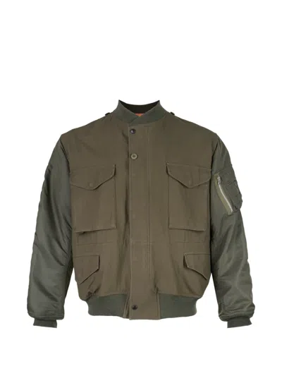 Junya Watanabe Panelled Bomber Jacket In Green