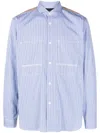 Junya Watanabe Graphic-print Wool Shirt In Blau