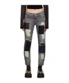 Junya Watanabe Panelled Five-pocket Denim Trousers In Gray