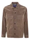 Junya Watanabe Collared Jacket With Long Sleeves And Pockets In Brown