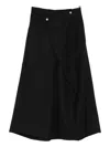 Junya Watanabe Panelled Wool-blend Skirt In Black