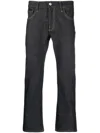 Junya Watanabe Graphic Print Denim Trousers In 1 Ind X Rd/yl/white