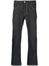 Junya Watanabe Graphic Print Denim Trousers In 1 Ind X Rd/yl/white
