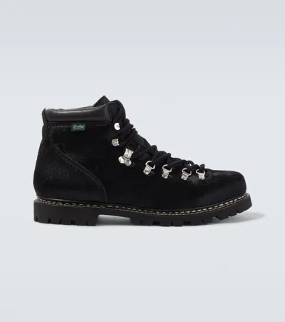 JUNYA WATANABE PARABOOT CALF HAIR LACE-UP BOOTS