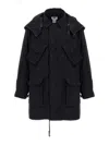 Junya Watanabe Men's Nylon Parka Coat In Black