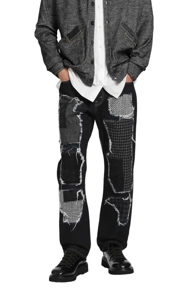 Junya Watanabe Patch 5 Pocket Jeans In Black