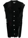Junya Watanabe Patch-detail Knit Vest In Schwarz