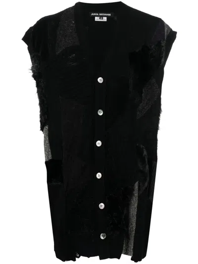 Junya Watanabe Patch-detail Knit Vest In Schwarz