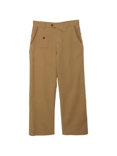 Junya Watanabe Patch Pocket Trousers In Brown