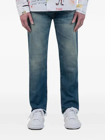 Junya Watanabe Patch-pockets Jeans In Blue