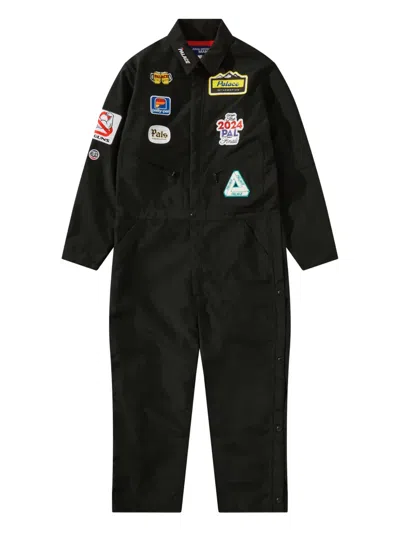 Junya Watanabe Patches Long-sleeve Jumpsuit In Black