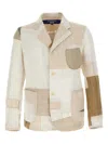 Junya Watanabe Notched Lapel Patchwork Blazer