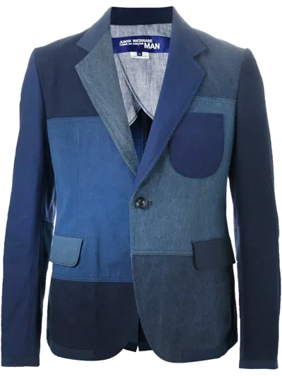 Junya Watanabe Patchwork Blazer In Blue