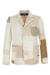 Junya Watanabe Notched Lapel Patchwork Blazer