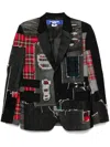 Junya Watanabe Patchwork Blazer In Schwarz