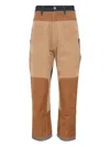 Junya Watanabe Patchwork Canvas Jeans In Brown