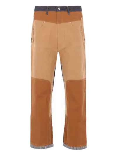 Junya Watanabe Multi-pocket Patchwork Casual Pants In Brown