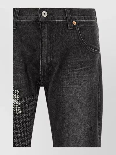 Junya Watanabe Patchwork Denim Jeans In Black