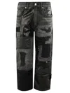 Junya Watanabe Cropped Denim Patchwork Pants In Black