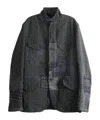 Junya Watanabe Patchwork Pinstripe-pattern Jacket In Gray/mixed Color