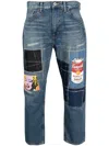 PATCHWORK-DETAIL DENIM JEANS
