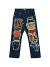 Junya Watanabe Patchwork Five Pockets Trousers In Blue
