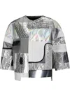 Junya Watanabe Patchwork Panelled Jacket In Silver