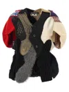 Junya Watanabe Mixed-material Patchwork Cardigan In Multi