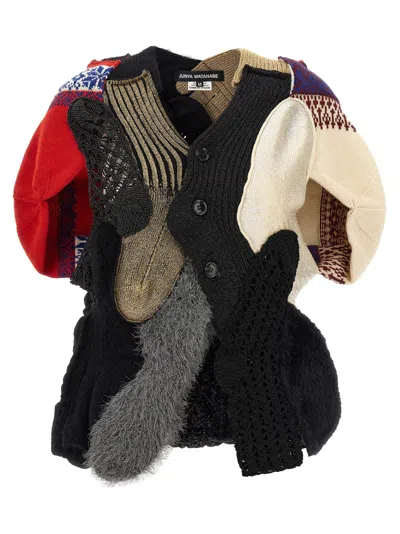 JUNYA WATANABE JUNYA WATANABE PATCHWORK JACQUARD CARDIGAN