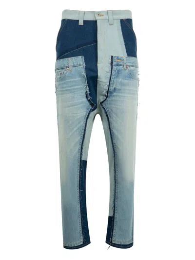 Junya Watanabe Patchwork Jeans In Blue